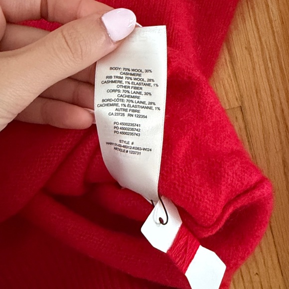 Red aritzia off the shoulder sweater - Picture 3 of 4